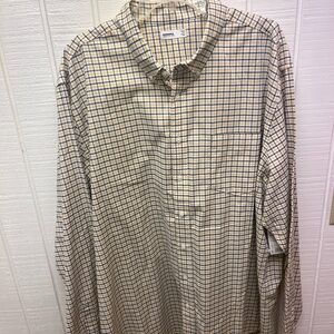 Sonoma Men’s 3XL NWT Plaid Button Down Casual Shirt XXXL Tall NEW Casual Preppy
